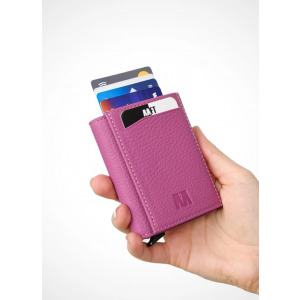 Retro 2660 Hakiki Deri Mekanizmalı Unisex Cüzdan Pembe