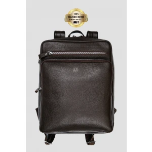 Roma 1251 Hakiki Deri Laptop Bölmeli Unisex Sırt Çantası