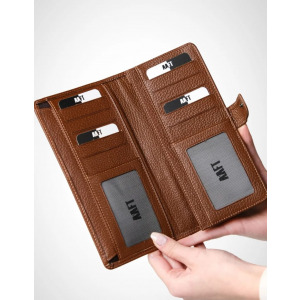Twist 2323 Hakiki Deri Telefon Bölmeli Unisex Cüzdan Taba